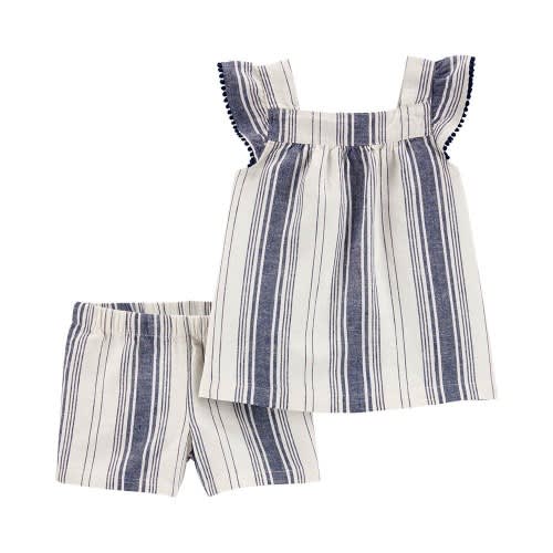 Linen Tank Top And Short - 2 Piece Set