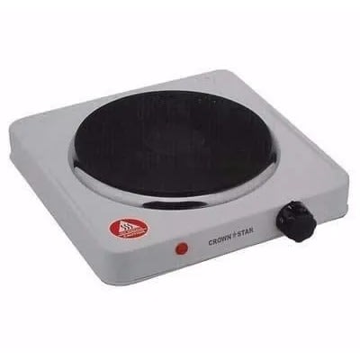 Crown Star Electric Cooking Stove With Single Hot Plate - 1000 Watts