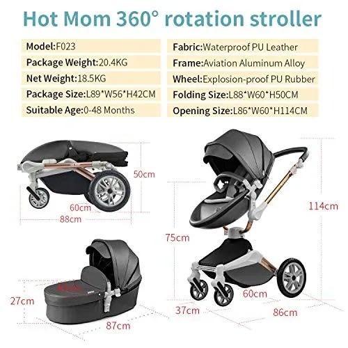 Baby Stroller  -360 Rotation Function