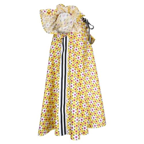 Girls Cold Shoulder Dress - Yellow