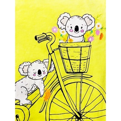Girls Koala Trip Graphic Short Sleeve Slime T-shirt - Yellow