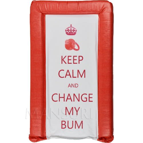 Keep Calm & Change My Bum Changing Mat - Red