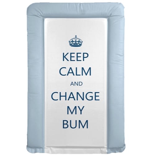 Baby Changing Mat Keep Calm - Light Blue