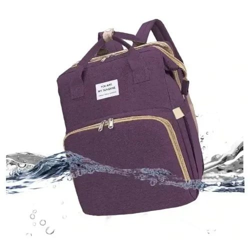 Multifunctional Diaper Bag With Convertible Crib Space