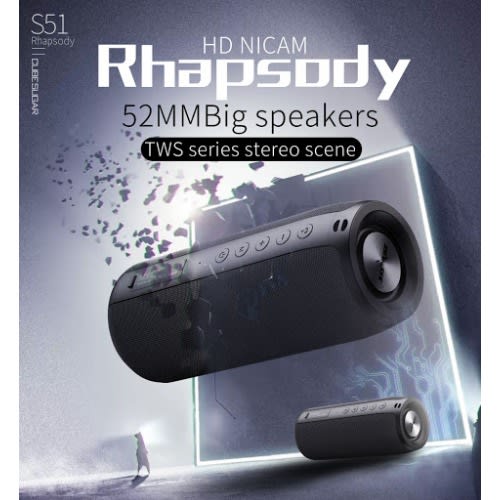 S51 Boombox Speaker With FM Radio, SD Card, Aux