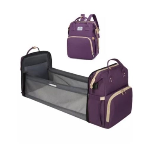 Multicolor Baby Diaper Bag And Bed