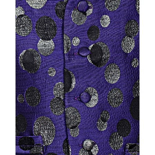 Mwc 1422 Waist Coat - Silver And Purple