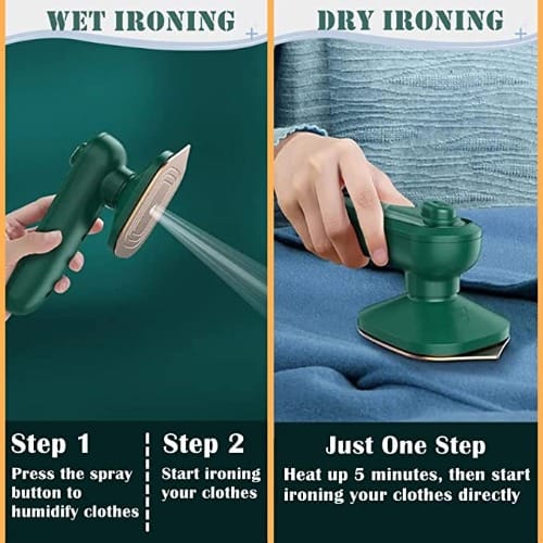 Portable Travel Handheld Steam Iron For Dry & Wet Ironing - 30W - 100ML