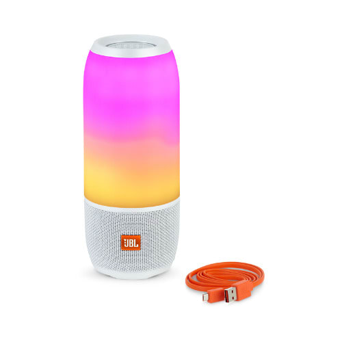 Pulse 3 Wireless Portable Speaker With Vibrant Lightshow White