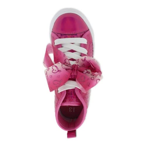 High Top Bow Sparkles Sequin Heart Sneakers