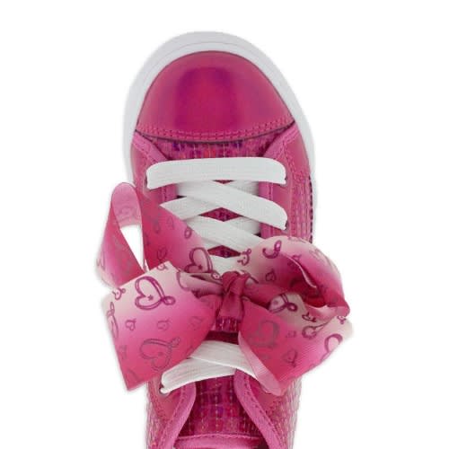 High Top Bow Sparkles Sequin Heart Sneakers