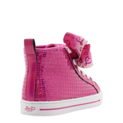 High Top Bow Sparkles Sequin Heart Sneakers