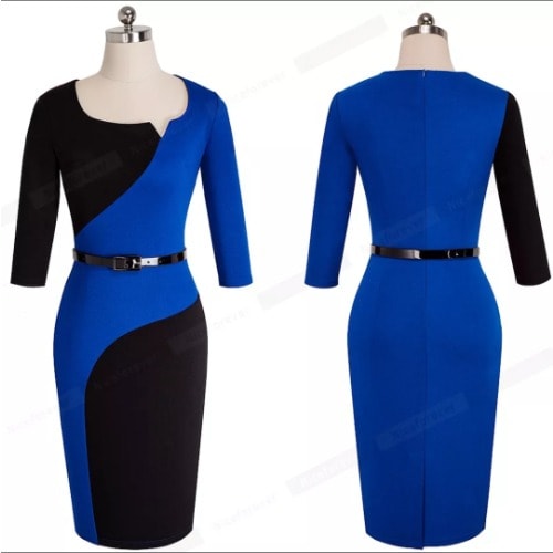 Beautiful Bodycon Patch Work Dress Without-belt
