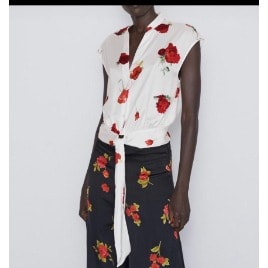 Sleeveless Floral Blouse