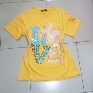 Ladies Print T-Shirt -Yellow