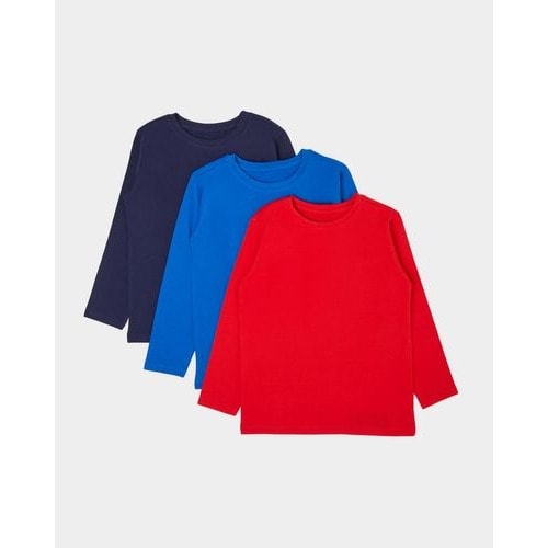 Plain Long Sleeve Top- Pack Of 3