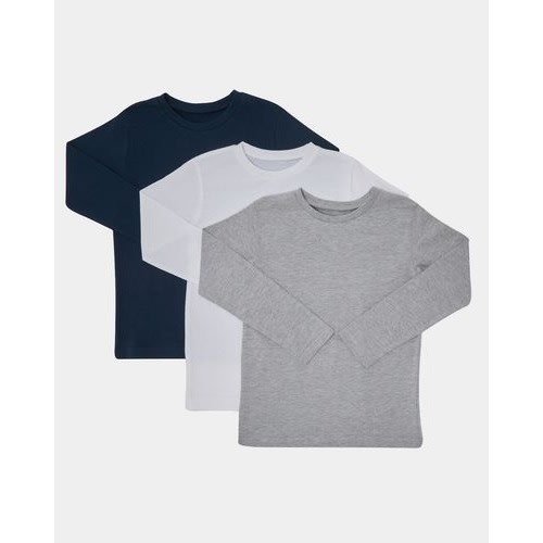 Plain Long Sleeve Top- Pack Of 3