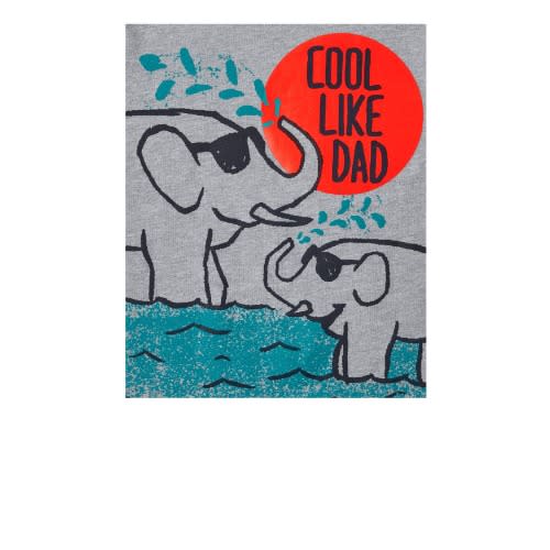 Boys Cool Like Dad Graphic Tshirt - Grey