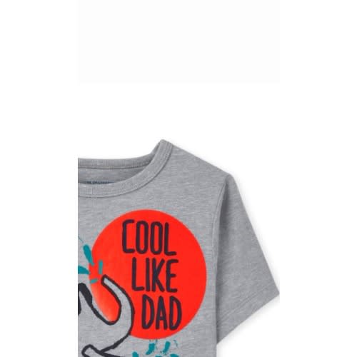 Boys Cool Like Dad Graphic Tshirt - Grey