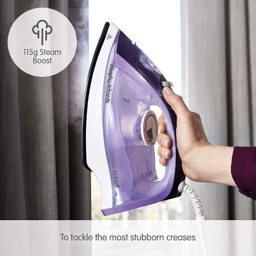 Crystal Clear Amethyst Steam Iron - 2400W - 350ml