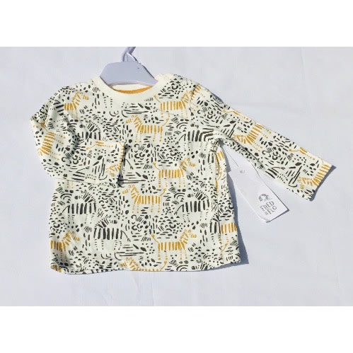 Long Sleeve Zebra Print Top