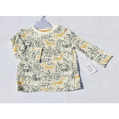 Long Sleeve Zebra Print Top
