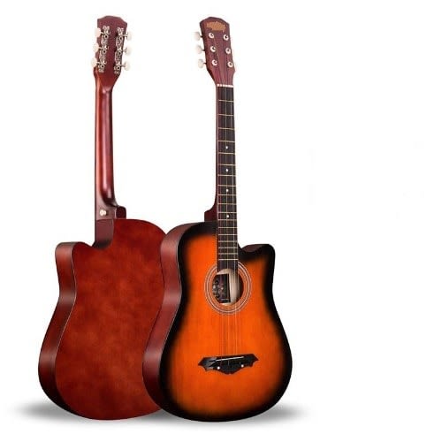 Acoustic Guitar With Bag And Strap-sunburst