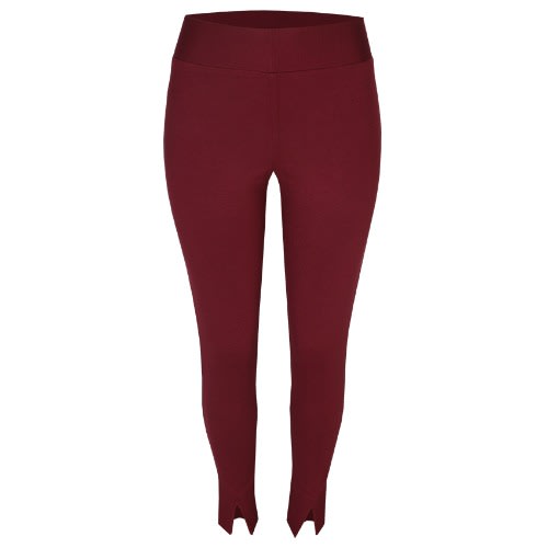Burgundy Split Angle Jeggings