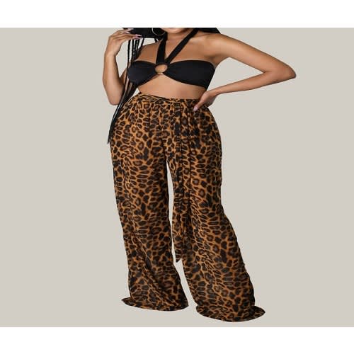 Animal Skin Palazzo -Chocolate Brown