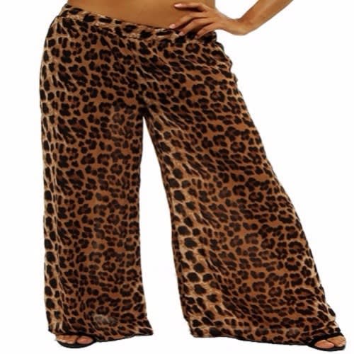 Animal Skin Palazzo -Chocolate Brown