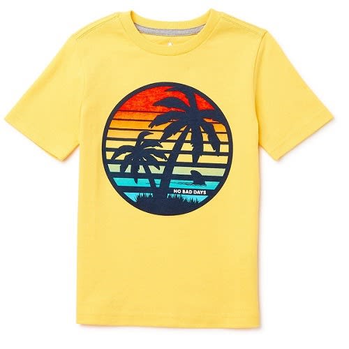 365 Kids Boys Short Sleeve Graphic Tshirt – Yellow Palm