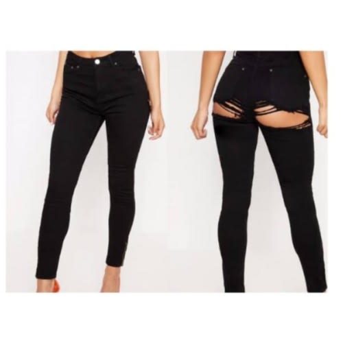 Ripple Party Bum Jean - Black