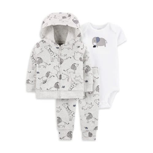 Short Sleeve Bodysuit + Jacket & Pants - 3-piece Set