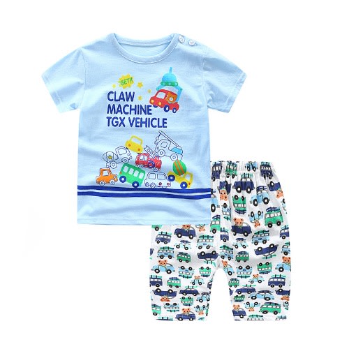 Boys Casual Shirt And Short  - Multicolor