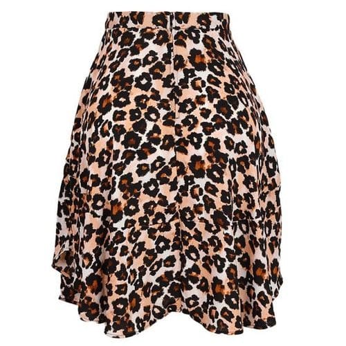Leopard Print Skater Skirt