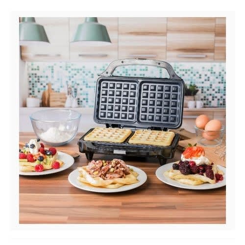 Deep Fill Waffle Maker Iron With Xl Non-stick Cooking Plates - 900w