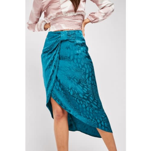 Speckled Pattern Draped Tulip Skirt