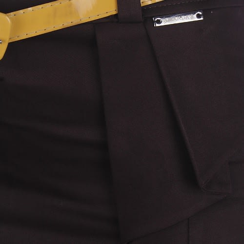 Midi Skirt + Belt -Brown