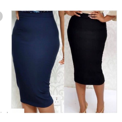 Set Of 2 Midi Bodycon Pencil Skirt