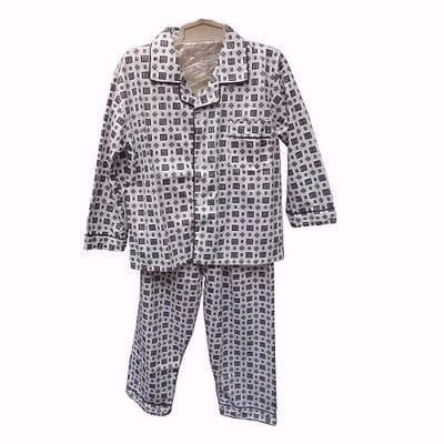 Checkered Pyjamas For Kids - White