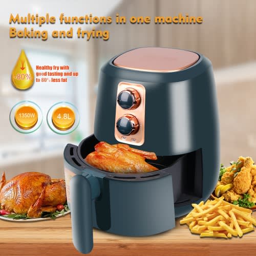 Kitchen Electric Air Fryer - 4.8L- 1350W - Black