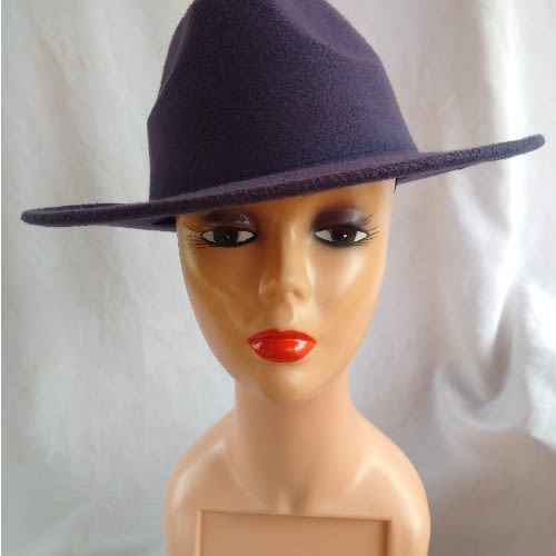 Suede Fedora Hat For Men And Women - Purple