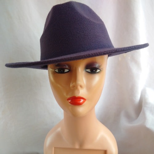 Suede Fedora Hat For Men And Women - Purple