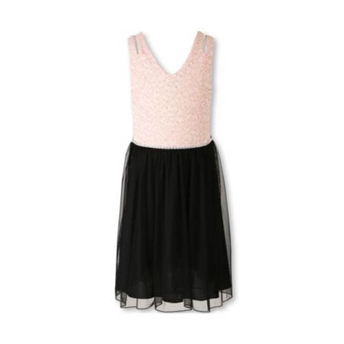 Girls' Glitter Lace To Tulle Dress