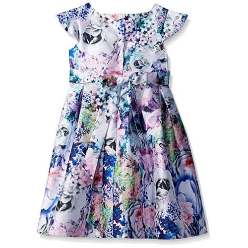 Little Girls' Spring Summer Party Dress - Blue