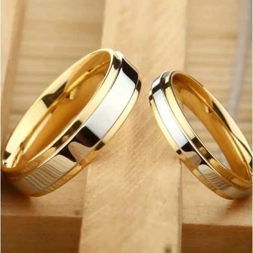Silver-gold Couple's Ring