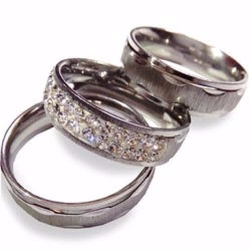 Studded Wedding Ring - 3Pieces