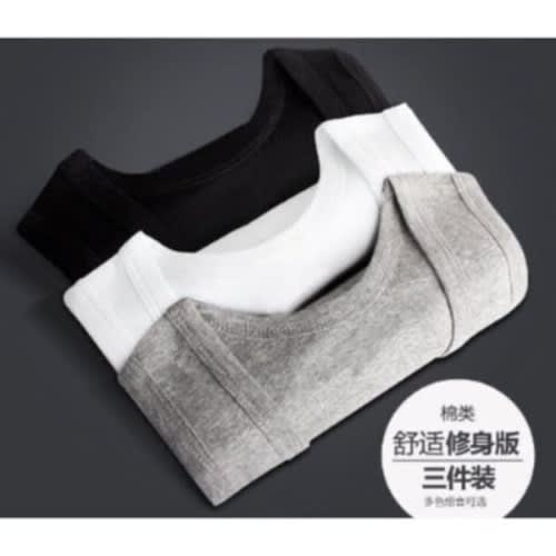 Men's 3 In 1 Singlet - Black White And Grey