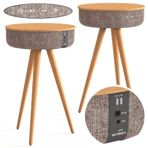 Portable Bluetooth Coffee Table Speaker - sense Light - With Wireless Charging