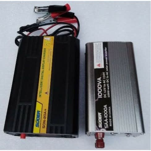 1000w Power Inverter With Separate 20a 12v/24v Digital Display Battery Charger